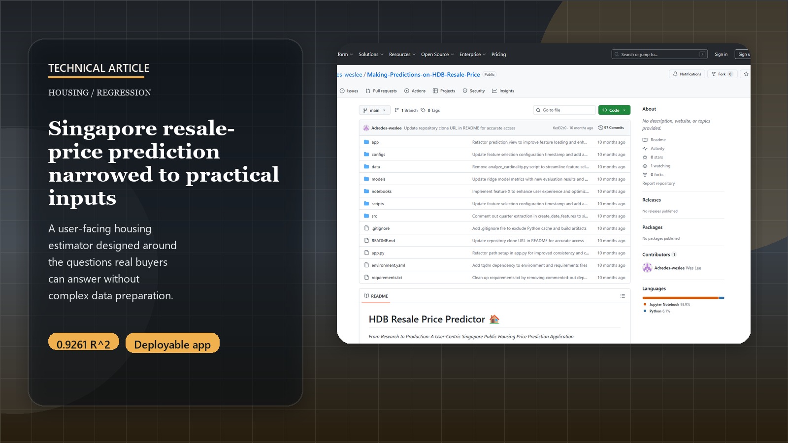 Building an HDB Resale Price Predictor: A Technical Deep Dive into Feature Engineering and Regression