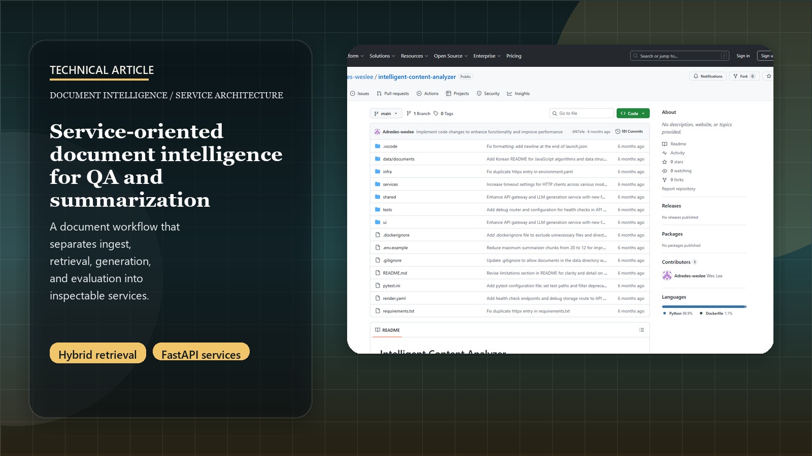 Building Service-Oriented Document Intelligence